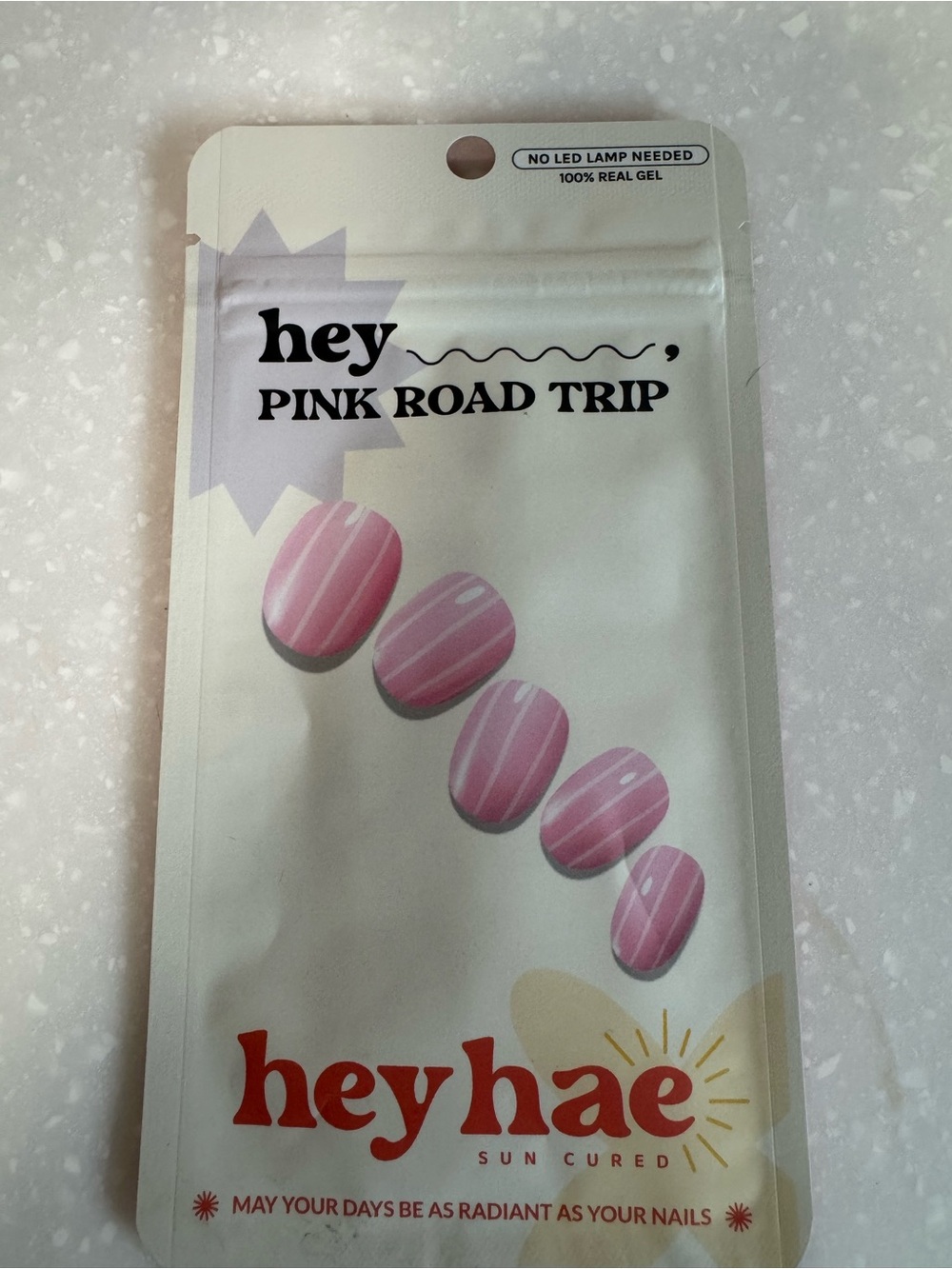 Pink Road Trip Press-On Gel Nails - Pink